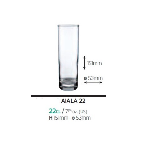 VICRILA HOSTELVIA Aiala - 6 szklanek long drink 220ml