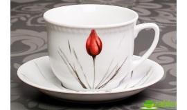 LUBIANA Wiedeń Tulipan - Filiżanka 300 ml + spodek 16 cm