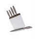 HUSLA - Zestaw 5 noży kuchennych w białym bloku