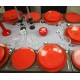 BOGUCICE Alumina Nostalgia Red (36 części) Serwis obiadowy dla 12 osób