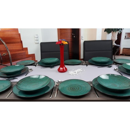 BOGUCICE Alumina Nostalgia Emerald (18 części) Serwis obiadowy dla 6 osób