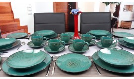 BOGUCICE Alumina Nostalgia Emerald (30 części) Serwis obiadowo kawowy dla 6 osób