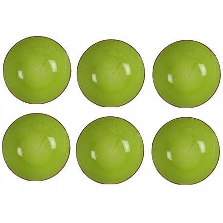 LUBIANA Boss Zielony - 6 x Talerz głęboki 18 cm