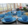 BOGUCICE Alumina Rustic Blue (36 części) Serwis obiadowy i kawowy dla 6 osób