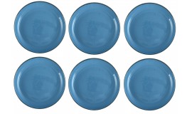 BOGUCICE Alumina Rustic Blue - 6 x Talerz deserowy 21 cm